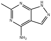 6-メチル-1H-ピラゾロ[3,4-d]ピリミジン-4-アミン 化学構造式
