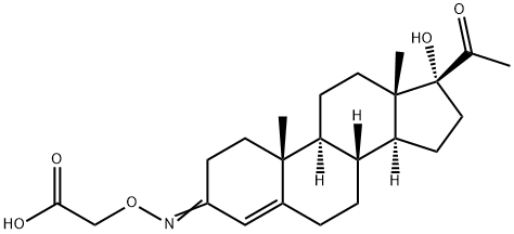 17A-HYDROXYPROGESTERONE 3-O-*CARBOXYMETH YLOXIME Struktur