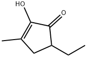 5-ethyl-2-hydroxy-3-methylcyclopent-2-en-1-one Struktur