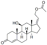 11beta,21-dihydroxypregna-4,17(20)-dien-3-one 21-acetate Structure