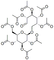 6-O-(2-O,3-O,4-O,6-O-テトラアセチル-β-D-グルコピラノシル)-D-グルコース2,3,4,5-テトラアセタート 化学構造式