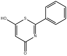 6-hydroxy-2-phenyl-1,3-thiazin-4-one 化学構造式