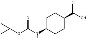 (1S,4S)-4-叔丁氧羰基氨基环己烷甲酸 结构式
