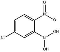 5-クロロ-2-ニトロフェニルボロン酸 化学構造式