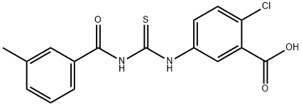 2-CHLORO-5-[[[(3-METHYLBENZOYL)AMINO]THIOXOMETHYL]AMINO]-BENZOIC ACID|