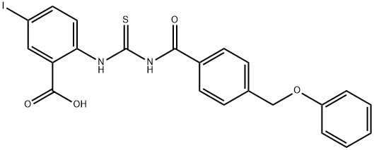 5-IODO-2-[[[[4-(PHENOXYMETHYL)BENZOYL]AMINO]THIOXOMETHYL]AMINO]-BENZOIC ACID 结构式