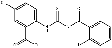 5-CHLORO-2-[[[(2-IODOBENZOYL)AMINO]THIOXOMETHYL]AMINO]-BENZOIC ACID Structure