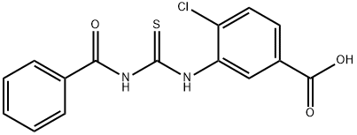 3-[[(BENZOYLAMINO)THIOXOMETHYL]AMINO]-4-CHLORO-BENZOIC ACID 结构式