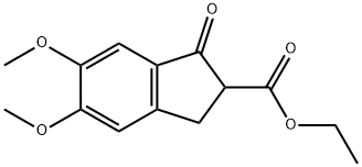 Ethyl 2,3-dihydro-5,6-dimethoxy-1-oxo-1H-indene-2-carboxylate Structure