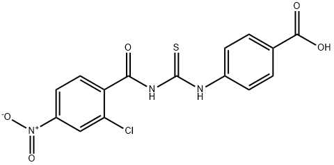 4-[[[(2-CHLORO-4-NITROBENZOYL)AMINO]THIOXOMETHYL]AMINO]-BENZOIC ACID 结构式