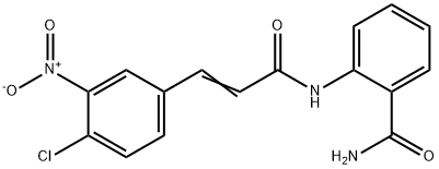 2-{[(E)-3-(4-chloro-3-nitrophenyl)-2-propenoyl]amino}benzenecarboxamide Struktur