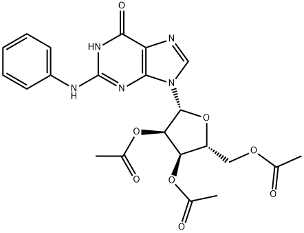 N-Phenyl-guanosine 2',3',5'-Triacetate Struktur