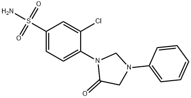 3-Chloro-4-(5-oxo-3-phenyl-1-imidazolidinyl)benzenesulfonamide 结构式