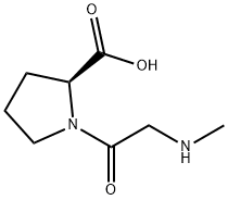1-サルコシル-L-プロリン 化学構造式