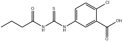 2-CHLORO-5-[[[(1-OXOBUTYL)AMINO]THIOXOMETHYL]AMINO]-BENZOIC ACID|