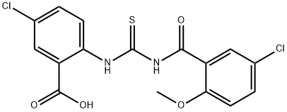 5-CHLORO-2-[[[(5-CHLORO-2-METHOXYBENZOYL)AMINO]THIOXOMETHYL]AMINO]-BENZOIC ACID|