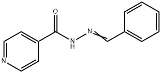 N'-ベンジリデンピリジン-4-カルボン酸ヒドラジド 化学構造式