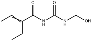 2-Ethyl-N-[[(hydroxymethyl)amino]carbonyl]-2-butenamide Struktur