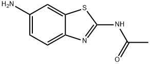 N-(6-アミノ-1,3-ベンゾチアゾール-2-イル)アセトアミド 化学構造式