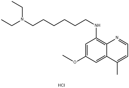 N,N-diethyl-N'-(6-methoxy-4-methyl-8-quinolyl)hexane-1,6-diamine dihydrochloride Struktur