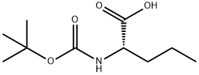 N-(tert-ブトキシカルボニル)-L-ノルバリン 化学構造式