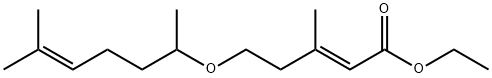 (E)-5-[(1,5-Dimethyl-4-hexenyl)oxy]-3-methyl-2-pentenoic acid ethyl ester Structure