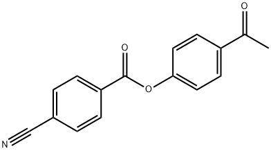 4-Cyanobenzoic acid 4-acetylphenyl ester Struktur