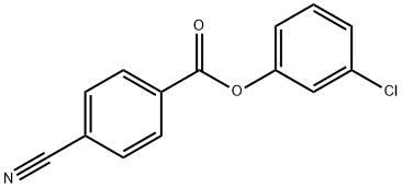 4-Cyanobenzoic acid 3-chlorophenyl ester Struktur