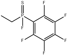 エチル(ペンタフルオロフェニル)フルオロホスフィンスルフィド 化学構造式