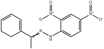 1-(1,3-シクロヘキサジエン-1-イル)エタノン2,4-ジニトロフェニルヒドラゾン 化学構造式
