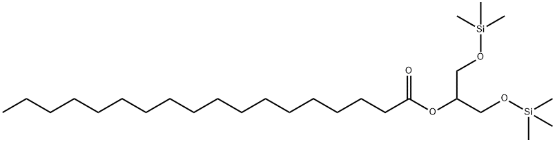 オクタデカン酸2-トリメチルシリルオキシ-1-[(トリメチルシリルオキシ)メチル]エチル 化学構造式
