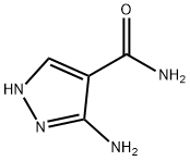 5-アミノ-1H-ピラゾール-4-カルボアミド 化学構造式