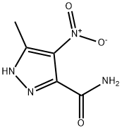 5-METHYL-4-NITRO-1H-PYRAZOLE-3-CARBOXAMIDE 结构式