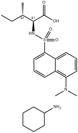 丹磺酰基-L-异亮氨酸环己基氨盐, 53369-40-7, 结构式