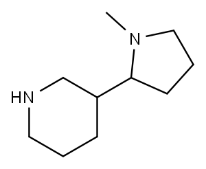 3-(1-Methylpyrrolidin-2-yl)-piperidine 化学構造式