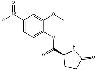 5-オキソ-L-プロリン2-メトキシ-4-ニトロフェニル 化学構造式