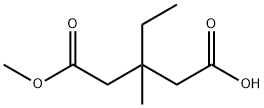 3-ethyl-5-methoxy-3-methyl-5-oxo-pentanoic acid Struktur