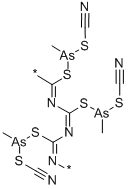 Poly(methylbis(thiocyanato)arsine) Struktur