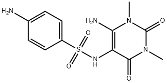 4-Amino-N-(6-amino-1,2,3,4-tetrahydro-1,3-dimethyl-2,4-dioxopyrimidin-5-yl)benzenesulfonamide Structure
