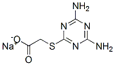 [(4,6-Diamino-s-triazin-2-yl)thio]acetic acid sodium salt Struktur
