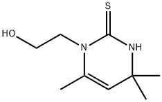 4,4,6-トリメチル-2,3-ジヒドロ-2-チオキソ-1(4H)-ピリミジンエタノール 化学構造式