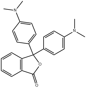 3,3-ビス(4-ジメチルアミノフェニル)イソベンゾフラン-1(3H)-オン 化学構造式