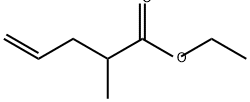 2-メチル-4-ペンテン酸エチル 化学構造式