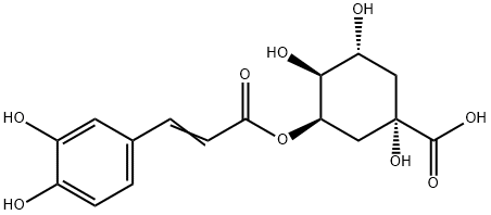[1S-(1alpha,3beta,4beta,5alpha)]-3-[[3-(3,4-dihydroxyphenyl)-1-oxoallyl]oxy]-1,4,5-trihydroxycyclohexanecarboxylic acid Struktur