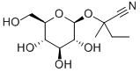 (2R)-2-(β-D-グルコピラノシルオキシ)-2-メチルブタンニトリル 化学構造式