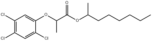 2-(2,4,5-トリクロロフェノキシ)プロパン酸1-メチルヘプチル 化学構造式