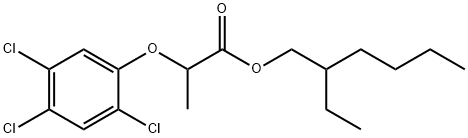 2-ethylhexyl 2-(2,4,5-trichlorophenoxy)propionate Struktur