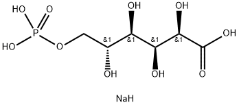 6-ホスホ-D-グルコン酸三ナトリウム 化学構造式