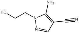 1-羟乙基-4-氰基-5-氨基吡唑,5346-53-2,结构式