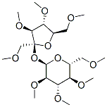 1-O,3-O,4-O,6-O-Tetramethyl-β-D-fructofuranosyl 2-O,3-O,4-O,6-O-tetramethyl-α-D-glucopyranoside Struktur